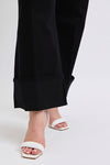 High Waist Retro Wide Leg w/Cuff BK