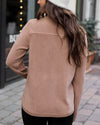 Luxe Teddy Fleece Jacket in Cappuccino