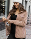 Luxe Teddy Fleece Jacket in Cappuccino
