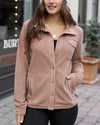Luxe Teddy Fleece Jacket in Cappuccino