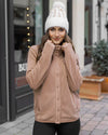 Luxe Teddy Fleece Jacket in Cappuccino