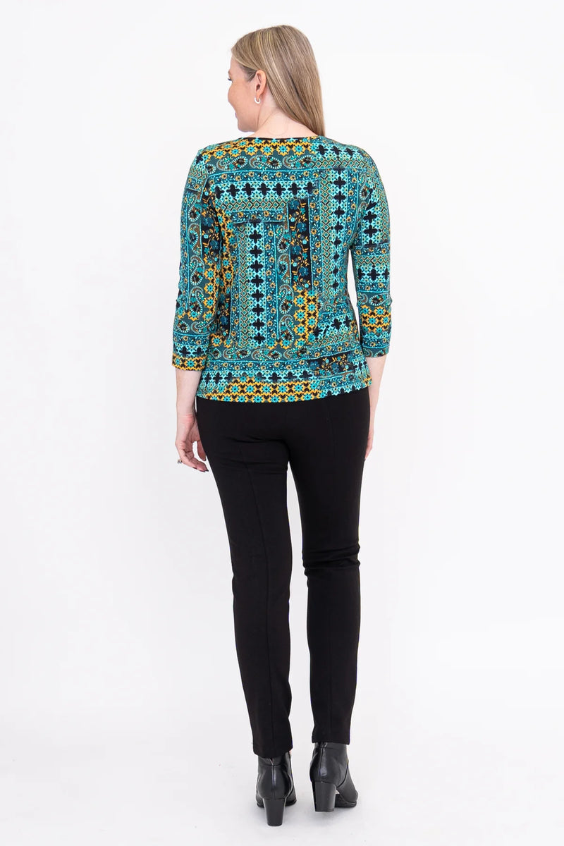 Margorie Top - Teal Ways