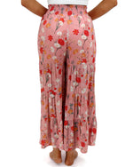 Maxi Skirt Pant Ankle Length - Pink Floral