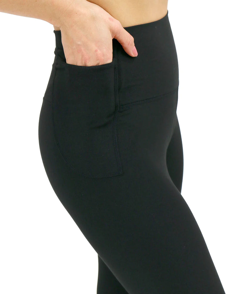 Cropped Midweight Daily Pocket Legging - Black