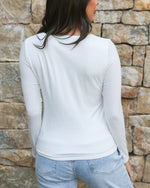 Modal V-Neck Long Sleeve Tee