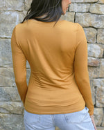 Modal V-Neck Long Sleeve Tee