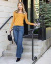 Modal V-Neck Long Sleeve Tee