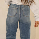 High Waist Utility Pockets Crop Wide