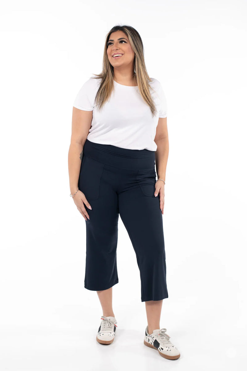 High-Waist Wide Leg Crops