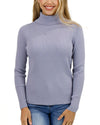 Oh So Soft Ribbed Turtleneck in Light Blue