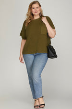 Side Pocket Sweater Top