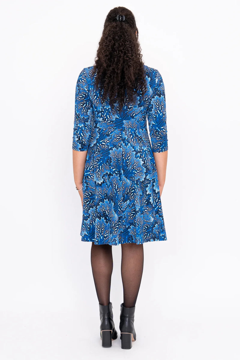 Pamela Dress - Cobalt Fossil