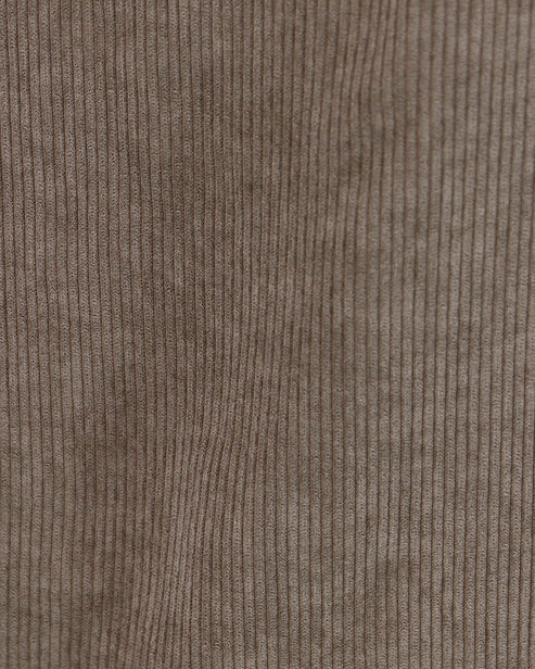 Reversible Corduroy Shacket in Tan/Olive Plaid
