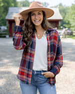 Reversible Plaid Shirt - Red/Navy Plaid