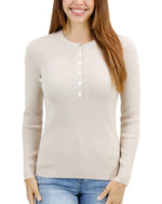 Ribbed Henley Sweater