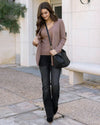 Ribbed Knit Cardigan - Latte