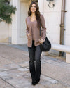 Ribbed Knit Cardigan - Latte