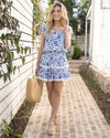 Smocked Skort in Toile Print