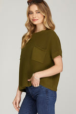 Side Pocket Sweater Top