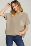 Side Pocket Sweater Top