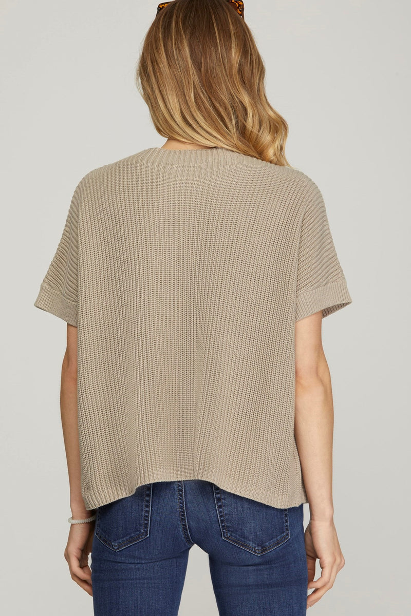 Side Pocket Sweater Top