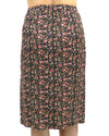 Satin Midi Floral Skirt - Black Ditsy