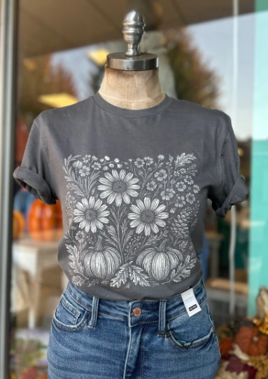 Pumpkin Flowers Tee