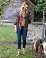 Reversible Plaid Shirt - Red/Navy Plaid