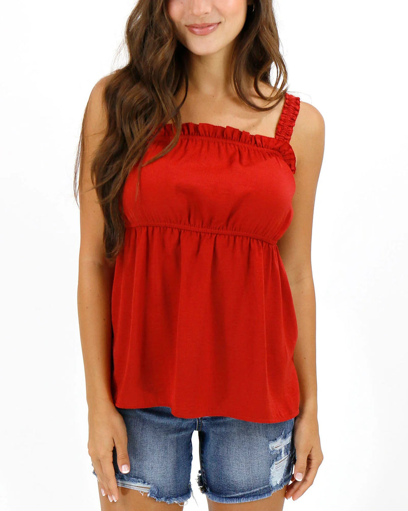 Simply Sweet Cami Top - Paprika