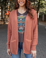 Slouchy Knit Pocket Cardigan
