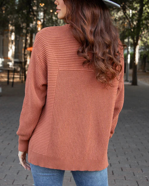 Slouchy Knit Pocket Cardigan