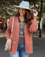 Slouchy Knit Pocket Cardigan