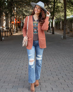 Slouchy Knit Pocket Cardigan