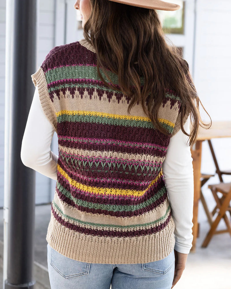 Slouchy Sleeveless Sweater Vest