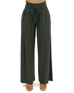 Smocked Wide Leg Lounge Pants