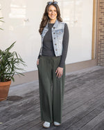 Smocked Wide Leg Lounge Pants