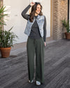 Smocked Wide Leg Lounge Pants