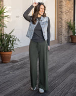 Smocked Wide Leg Lounge Pants