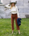 Mel's Fave Straight Leg Corduroy Pants - Whiskey