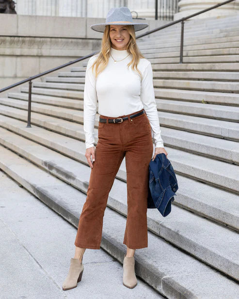 Mel's Fave Straight Leg Corduroy Pants - Whiskey