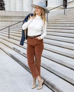 Mel's Fave Straight Leg Corduroy Pants - Whiskey