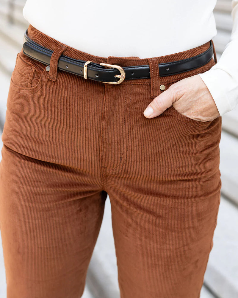 Mel's Fave Straight Leg Corduroy Pants - Whiskey