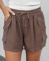 Tencel Lyocell Cargo Soft Shorts - Mocha