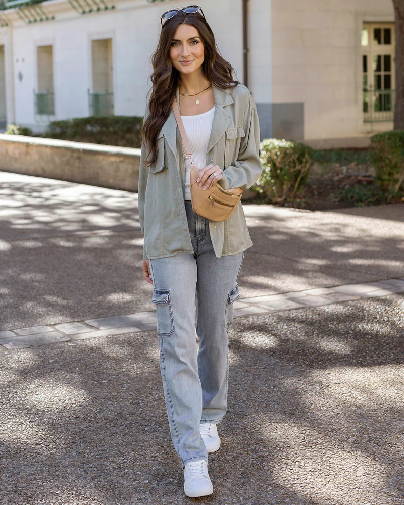 Utility Shirt Jacket - Sage