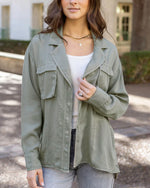 Utility Shirt Jacket - Sage
