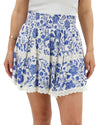 Smocked Skort in Toile Print