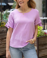 Twist Sleeve Summer Top