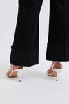 High Waist Retro Wide Leg w/Cuff BK