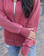 Vintage Washed Zip Up Sweatshirt