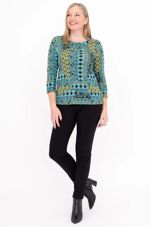 Margorie Top - Teal Ways
